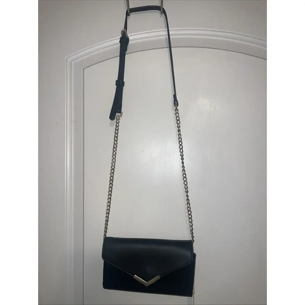 Black Cross-Body Purse Bag w/ Adjustable Gold Chain Strap, UE Urban - NEW! G